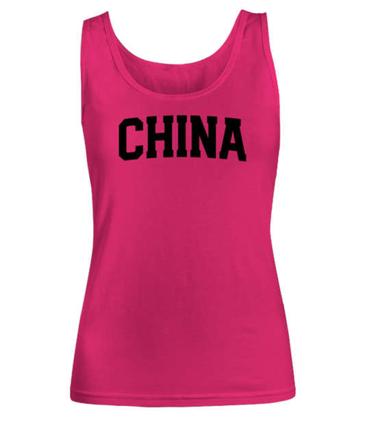 China Moving Away Womens Tank Top Shirt Unique Woman Tshirt