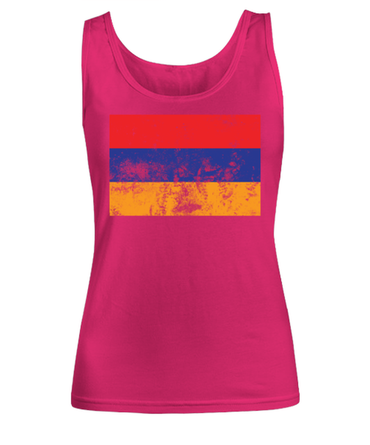 Retro Vintage Style Armenia Armenian Flag Pride Womens Tank Top Shirt Unique Woman Tshirt