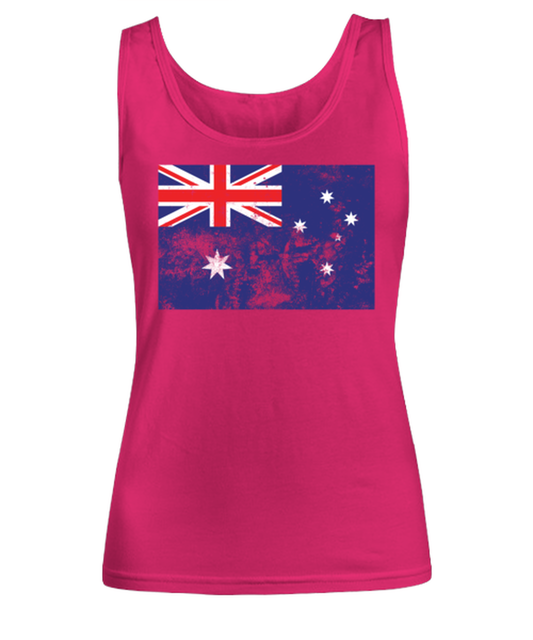 Retro Vintage Style Australia Australian Flag Pride Womens Tank Top Shirt Unique Woman Tshirt