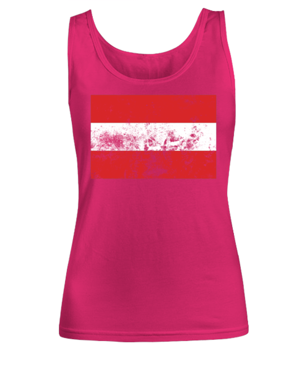 Retro Vintage Style Austria Austrian Flag Pride Womens Tank Top Shirt Unique Woman Tshirt