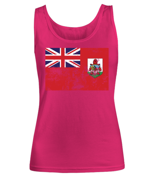 Retro Vintage Style Bermuda Bermudian Flag Pride Womens Tank Top Shirt Unique Woman Tshirt