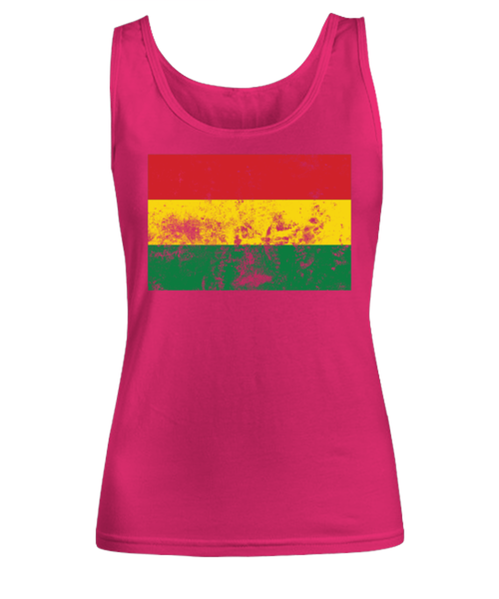 Retro Vintage Style Bolivia Bolivian Flag Pride Womens Tank Top Shirt Unique Woman Tshirt