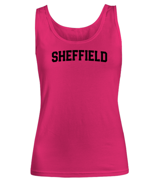 Sheffield UK Moving Away Womens Tank Top Shirt Unique Woman Tshirt