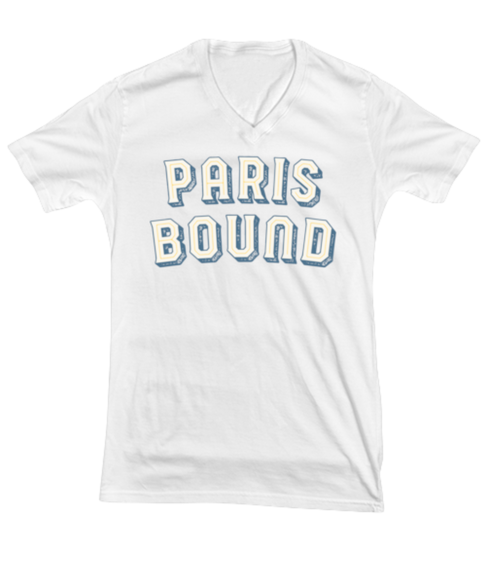 Moving to Paris France Moving Away Housewarming V Neck Shirt Unique Vneck Tshirt