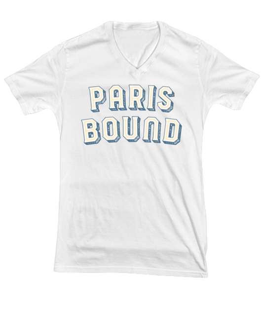 Moving to Paris France Moving Away Housewarming V Neck Shirt Unique Vneck Tshirt