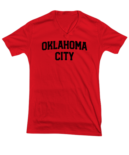 Oklahoma City Moving Away V Neck Shirt Unique Vneck Tshirt