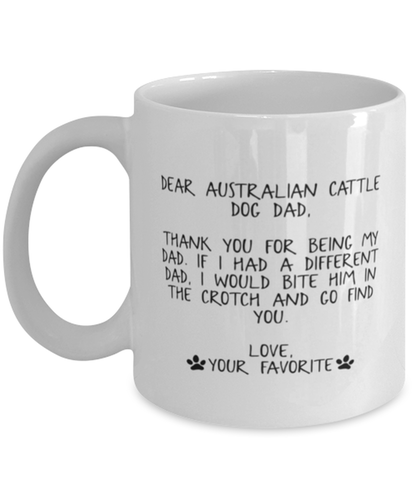 Australian Cattle Dog Dad Coffee Mug Unique Birthday Cup Men Women