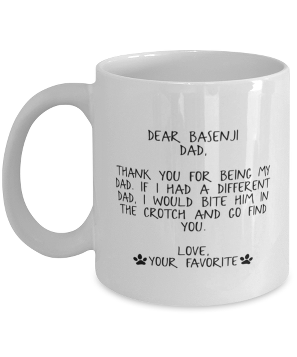 Basenji Dad Coffee Mug Unique Birthday Cup Men Women