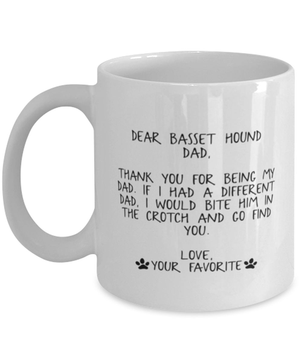 Basset Hound Dad Coffee Mug Unique Birthday Cup Men Women