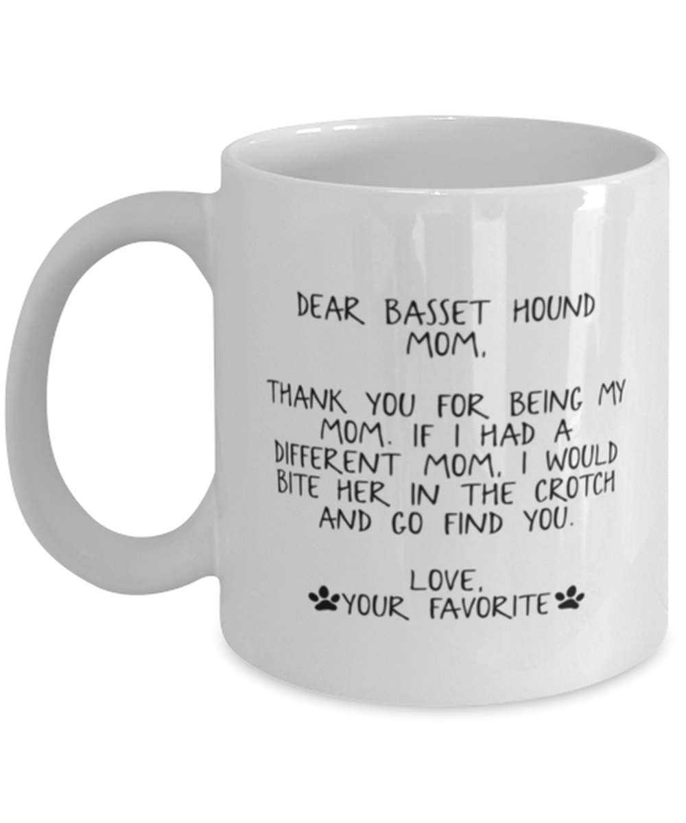 Basset Hound Mom Coffee Mug Unique Birthday Cup Men Women