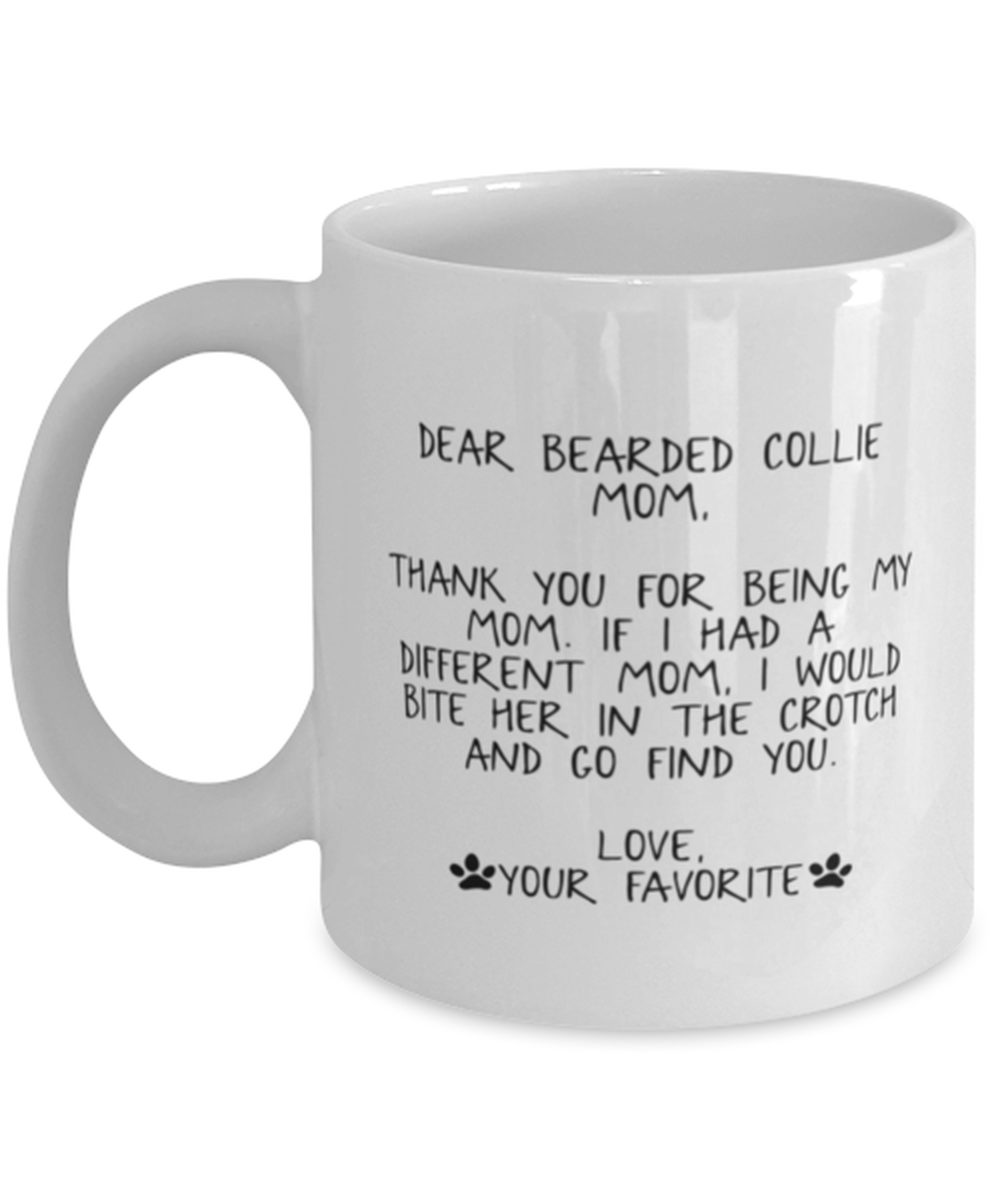 Bearded Collie Mom Coffee Mug Unique Birthday Cup Men Women