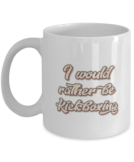 Kickboxing Kickboxer Kick Boxing Lover 70s Retro Coffee Mug Unique Birthday Cup Men Women