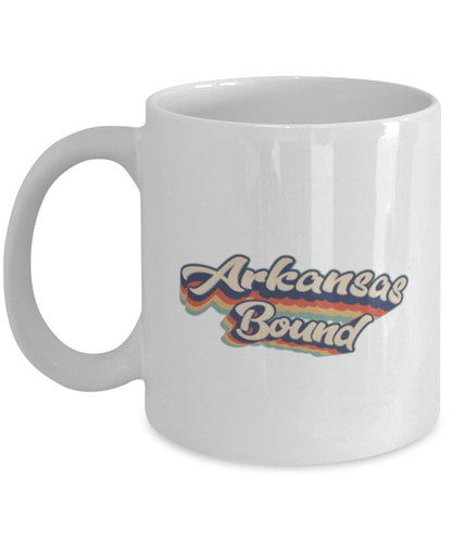 Moving to Arkansas Retro 70s Coffee Mug Unique Birthday Cup Men Women