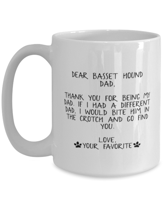 Basset Hound Dad Coffee Mug Unique Birthday Cup Men Women