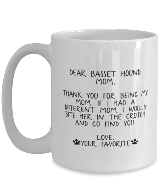 Basset Hound Mom Coffee Mug Unique Birthday Cup Men Women