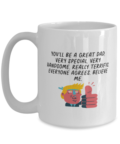 Expectant Father Expecting Dad New Fathers Day Coffee Mug Unique Birthday Cup Men Women