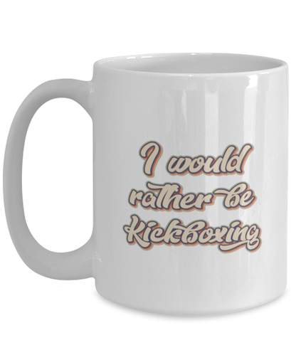 Kickboxing Kickboxer Kick Boxing Lover 70s Retro Coffee Mug Unique Birthday Cup Men Women