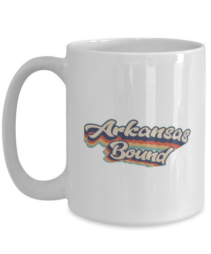 Moving to Arkansas Retro 70s Coffee Mug Unique Birthday Cup Men Women