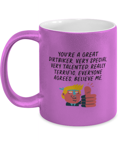 Dirtbiking Dirt Bike Dirtbike Bike Pink Metallic Coffee Mug Unique Birthday Cup Men Women