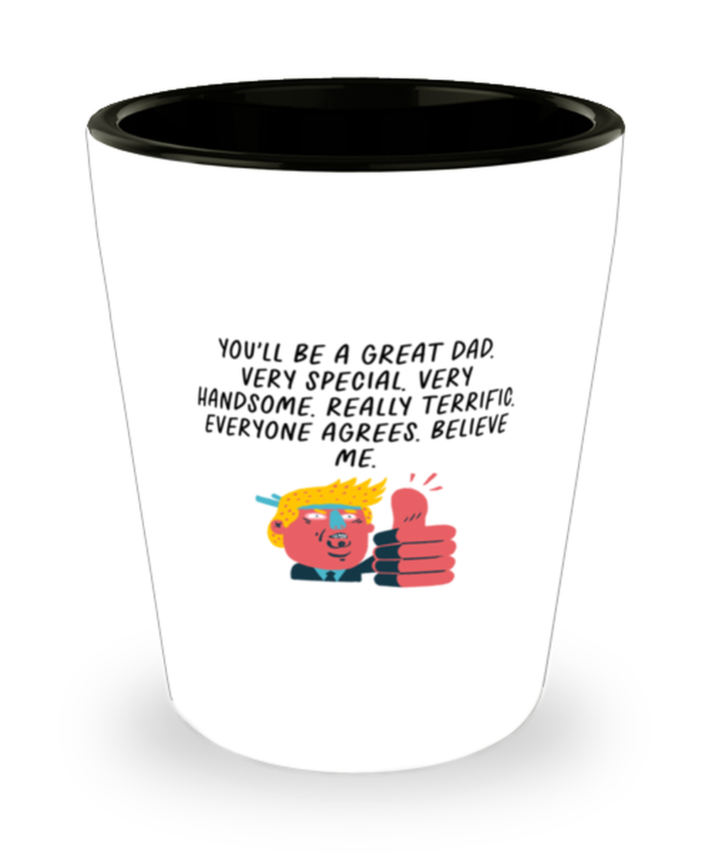 Expectant Father Expecting Dad New Fathers Day Shot Glass Unique Shotglass Men Women