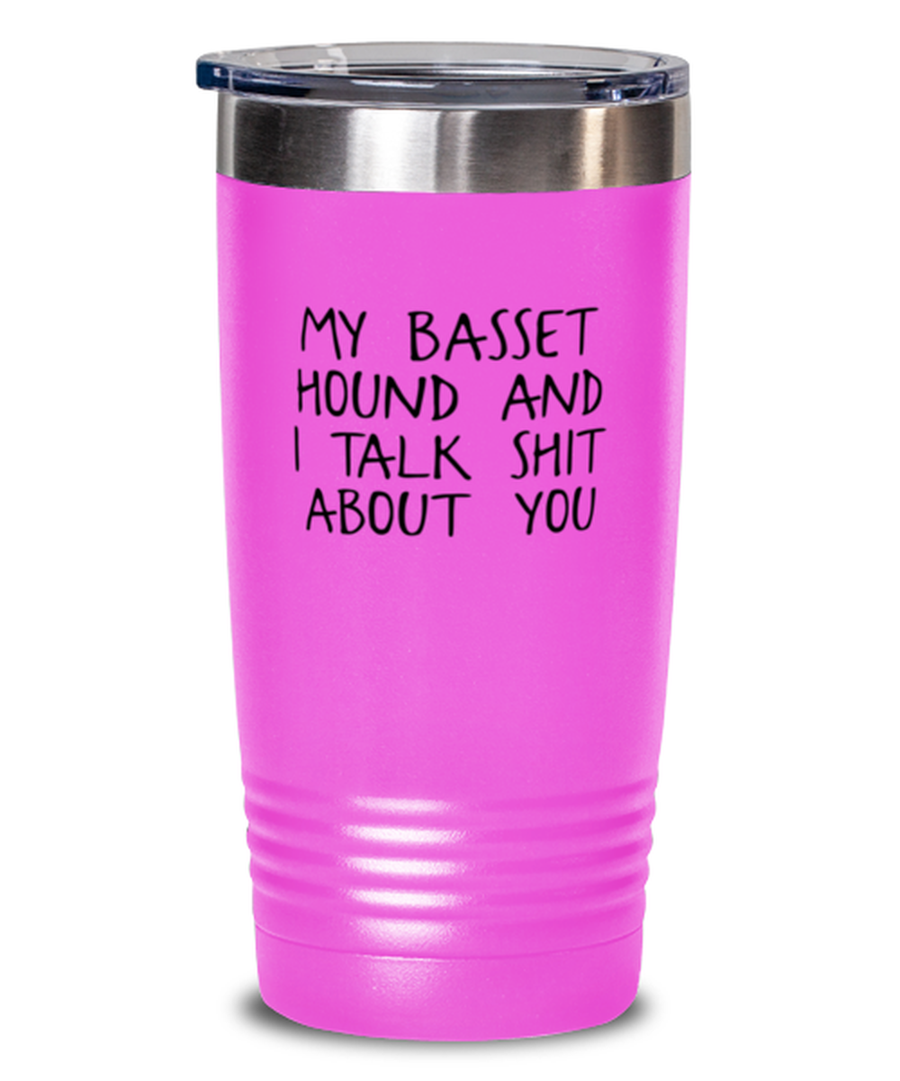 Basset Hound Travel Coffee Mug Unique Reusable Tumbler Cup Men Women