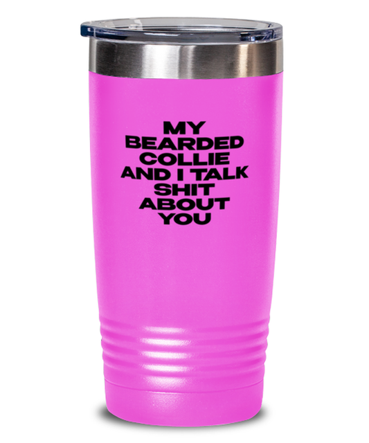 Bearded Collie Travel Coffee Mug Unique Reusable Tumbler Cup Men Women