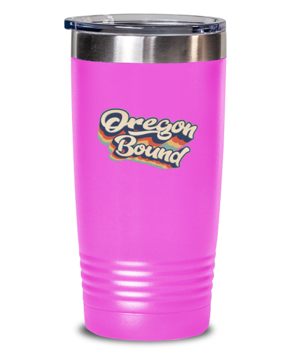 Moving to Oregon Retro 70s Travel Coffee Mug Unique Reusable Tumbler Cup Men Women