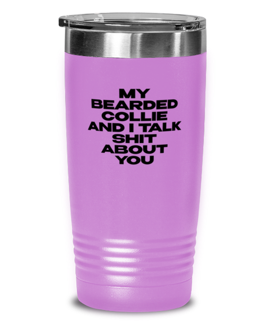 Bearded Collie Travel Coffee Mug Unique Reusable Tumbler Cup Men Women