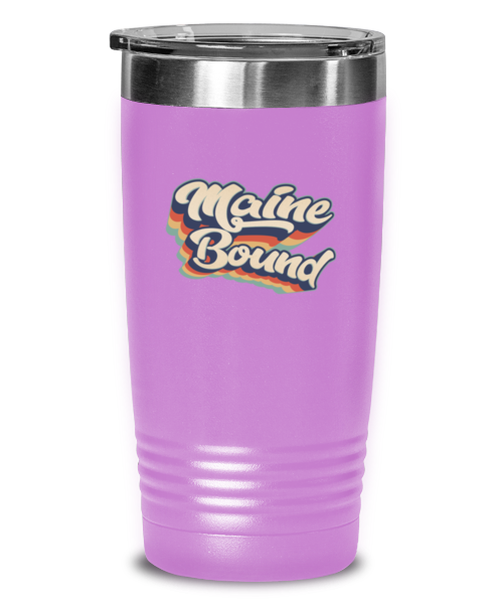 Moving to Maine Moving Away Retro 70s 1970 Travel Coffee Mug Unique Reusable Tumbler Cup Men Women