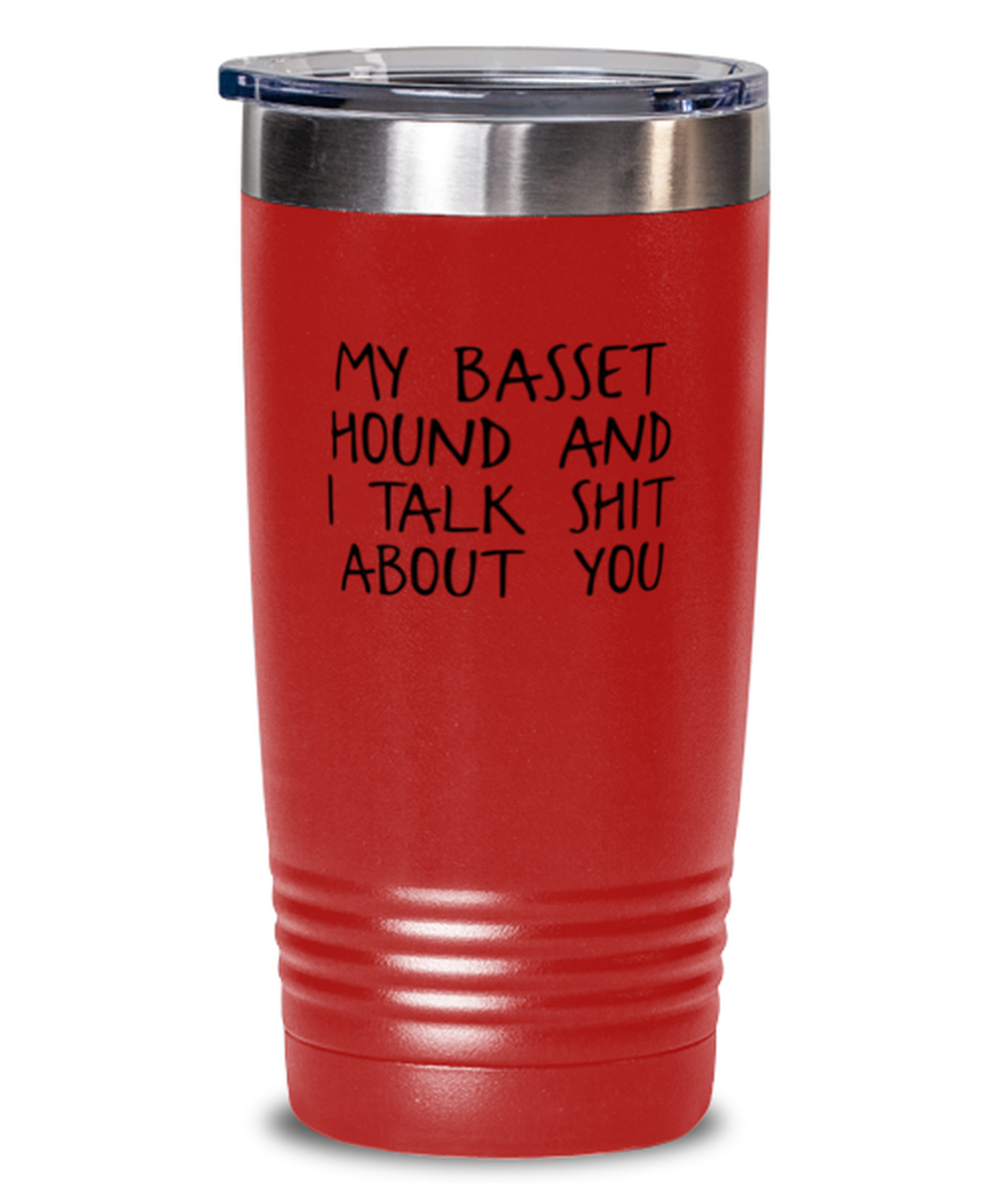 Basset Hound Travel Coffee Mug Unique Reusable Tumbler Cup Men Women