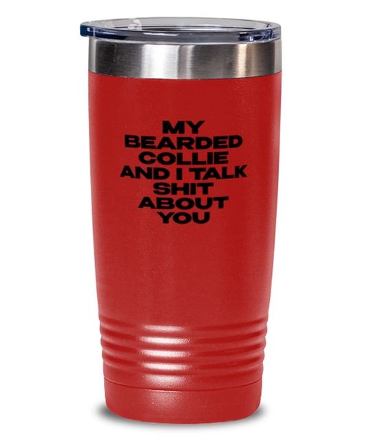 Bearded Collie Travel Coffee Mug Unique Reusable Tumbler Cup Men Women