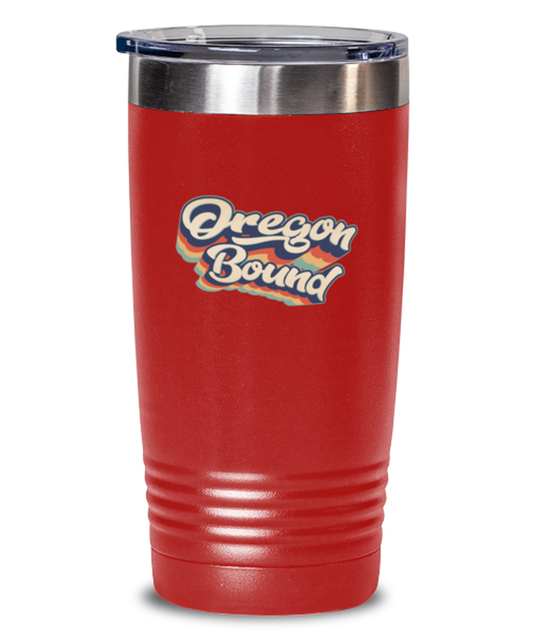 Moving to Oregon Retro 70s Travel Coffee Mug Unique Reusable Tumbler Cup Men Women