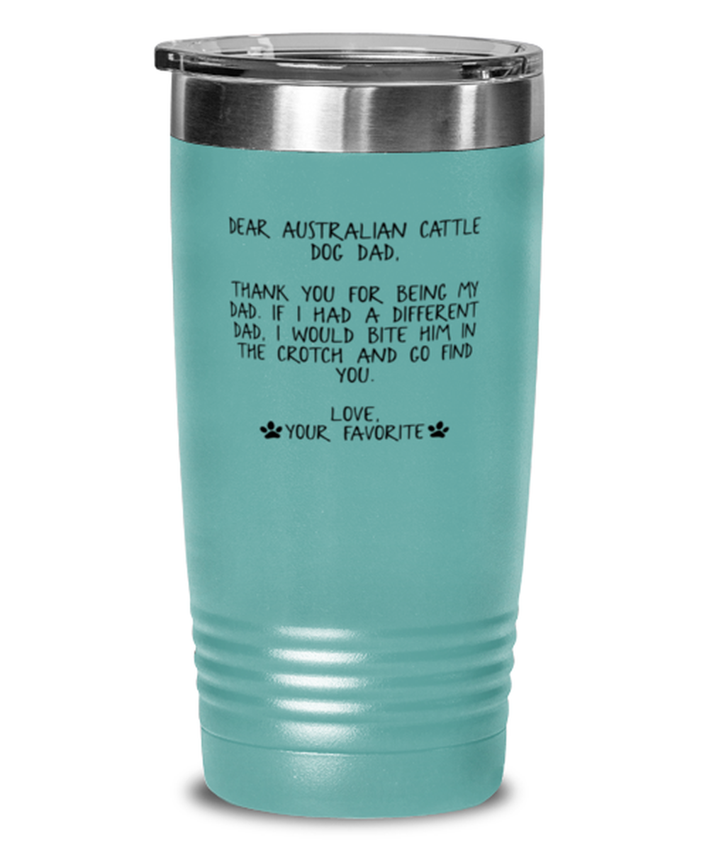 Australian Cattle Dog Dad Travel Coffee Mug Unique Reusable Tumbler Cup Men Women