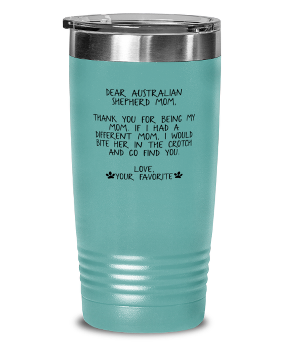 Australian Shepherd Mom Travel Coffee Mug Unique Reusable Tumbler Cup Men Women