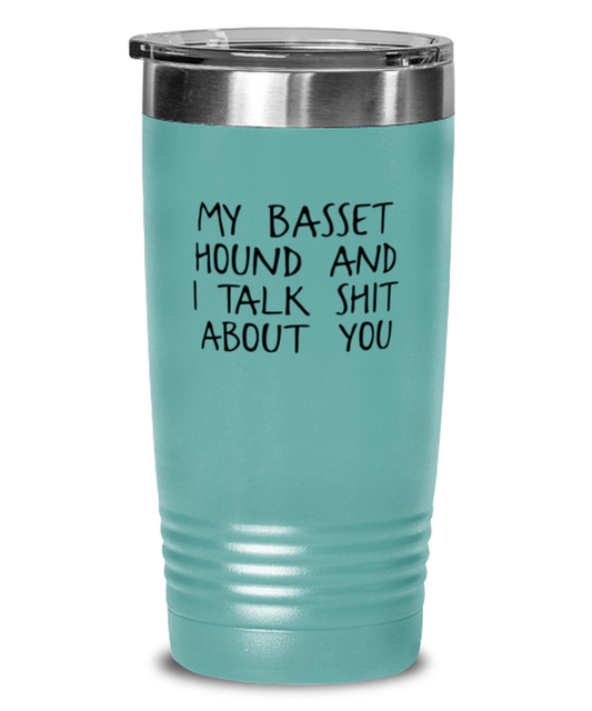 Basset Hound Travel Coffee Mug Unique Reusable Tumbler Cup Men Women