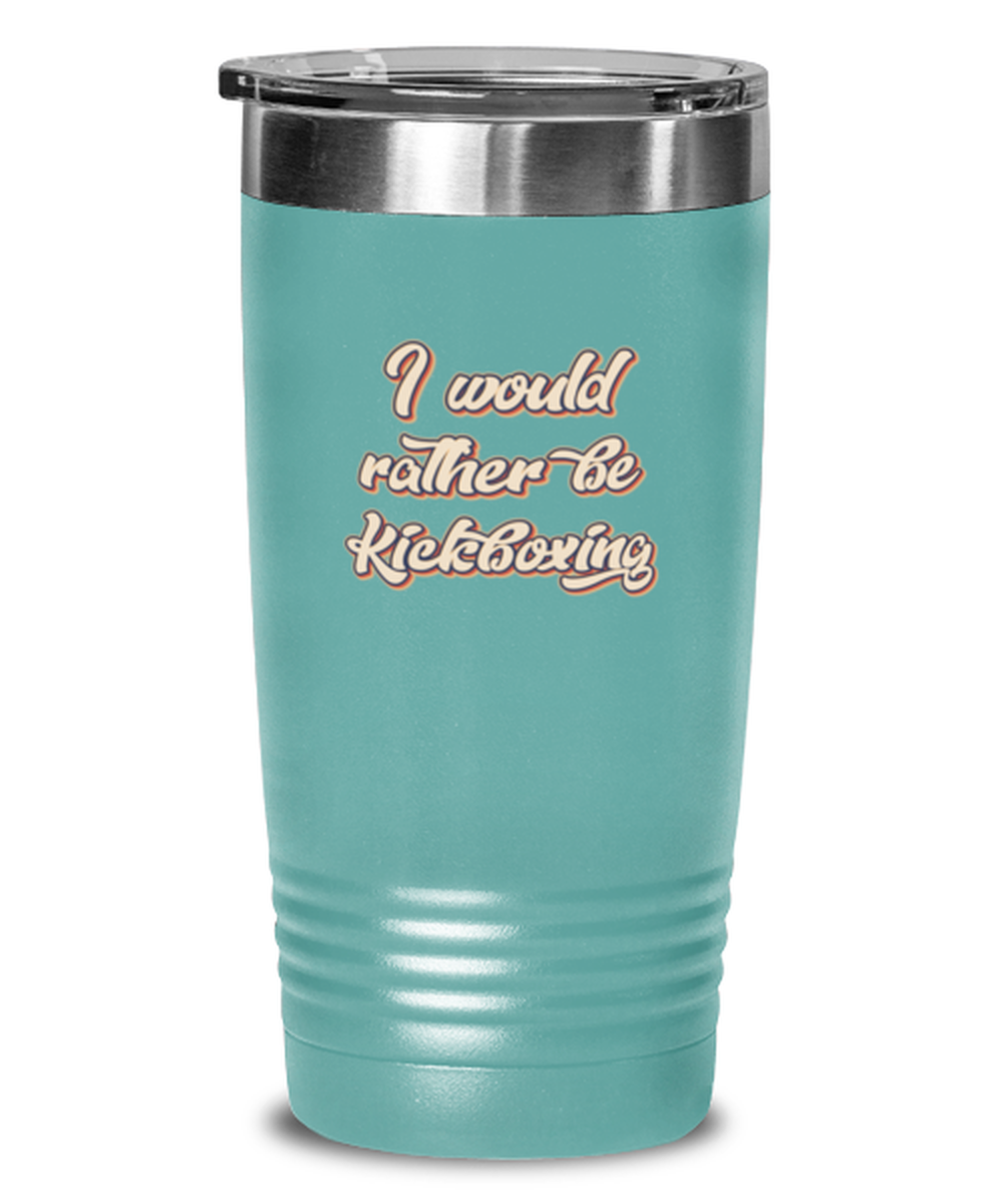 Kickboxing Kickboxer Kick Boxing Lover 70s Retro Travel Coffee Mug Unique Reusable Tumbler Cup Men Women