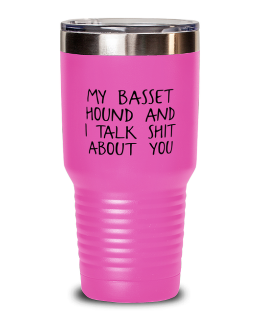 Basset Hound Travel Coffee Mug Unique Reusable Tumbler Cup Men Women