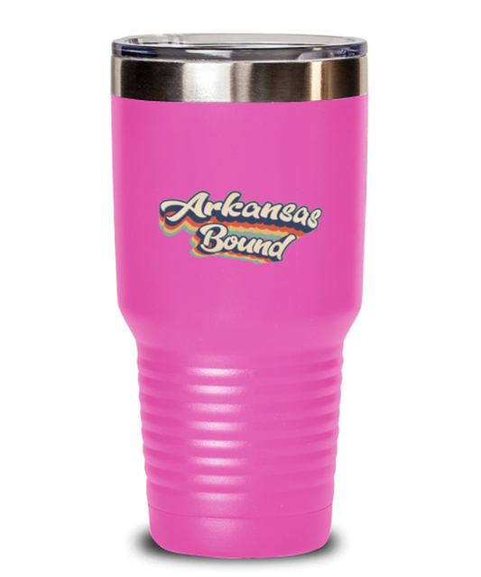 Moving to Arkansas Retro 70s Travel Coffee Mug Unique Reusable Tumbler Cup Men Women