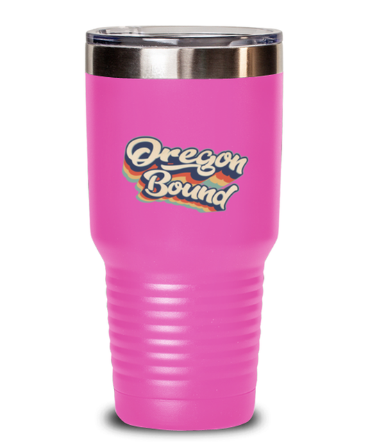 Moving to Oregon Retro 70s Travel Coffee Mug Unique Reusable Tumbler Cup Men Women