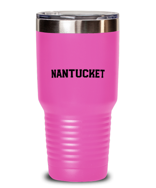 Nantucket Massachusetts Moving Away Travel Coffee Mug Unique Reusable Tumbler Cup Men Women