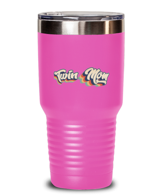 Twin Mom New Mama Mommy Travel Coffee Mug Unique Reusable Tumbler Cup Men Women