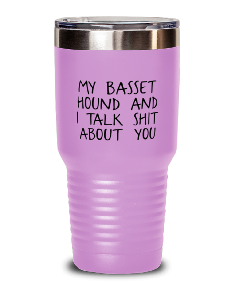 Basset Hound Travel Coffee Mug Unique Reusable Tumbler Cup Men Women