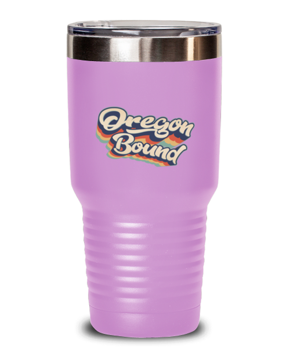 Moving to Oregon Retro 70s Travel Coffee Mug Unique Reusable Tumbler Cup Men Women