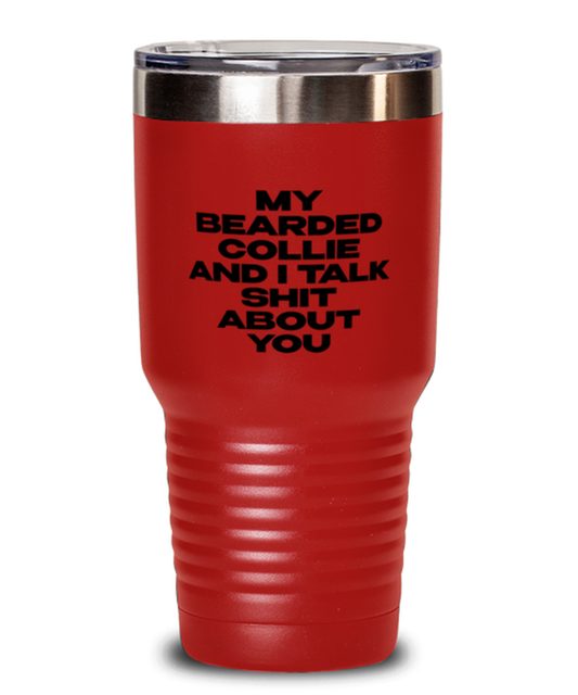 Bearded Collie Travel Coffee Mug Unique Reusable Tumbler Cup Men Women