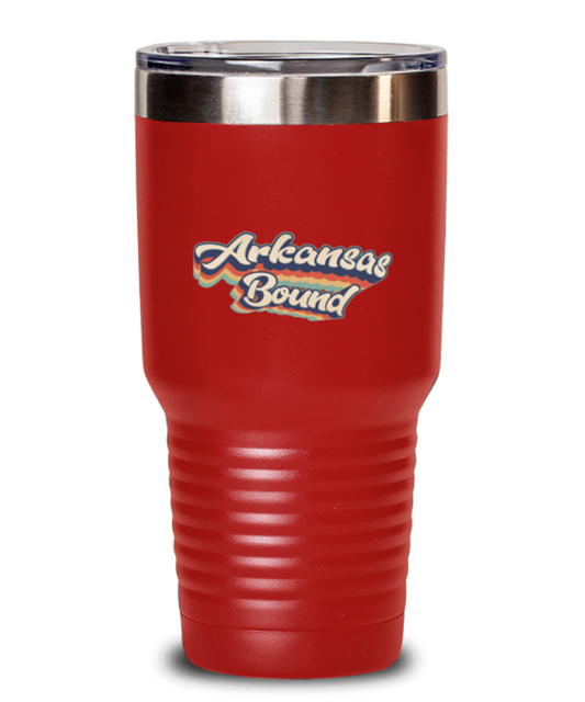 Moving to Arkansas Retro 70s Travel Coffee Mug Unique Reusable Tumbler Cup Men Women