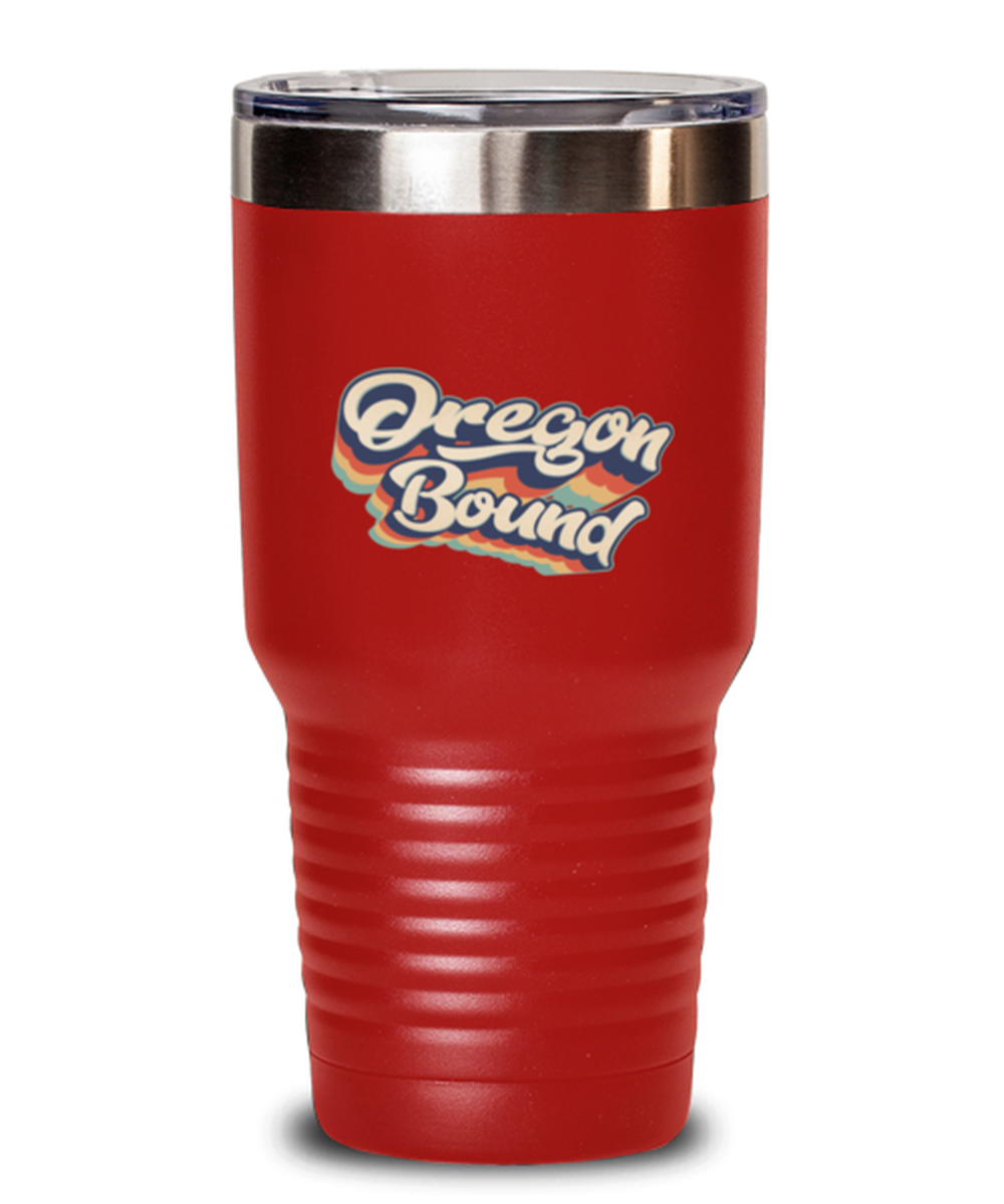 Moving to Oregon Retro 70s Travel Coffee Mug Unique Reusable Tumbler Cup Men Women