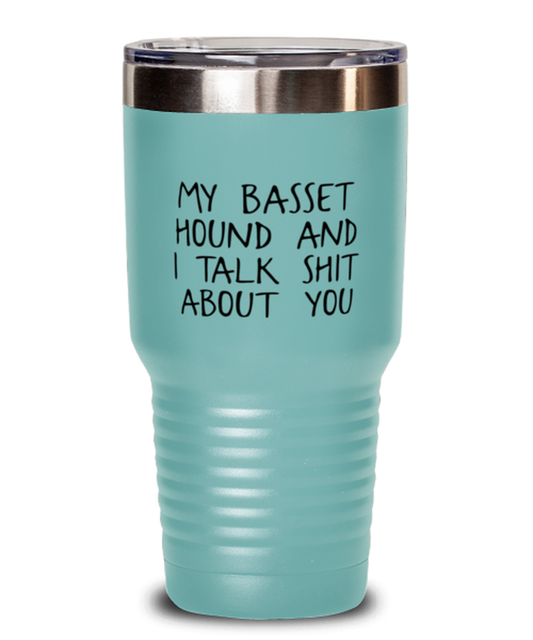 Basset Hound Travel Coffee Mug Unique Reusable Tumbler Cup Men Women