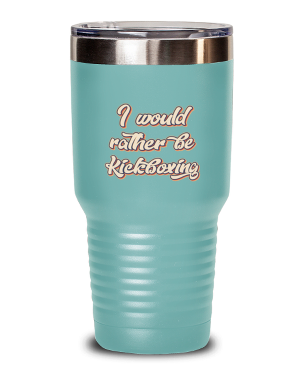 Kickboxing Kickboxer Kick Boxing Lover 70s Retro Travel Coffee Mug Unique Reusable Tumbler Cup Men Women