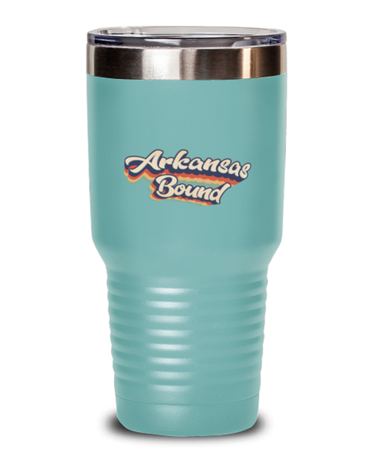 Moving to Arkansas Retro 70s Travel Coffee Mug Unique Reusable Tumbler Cup Men Women