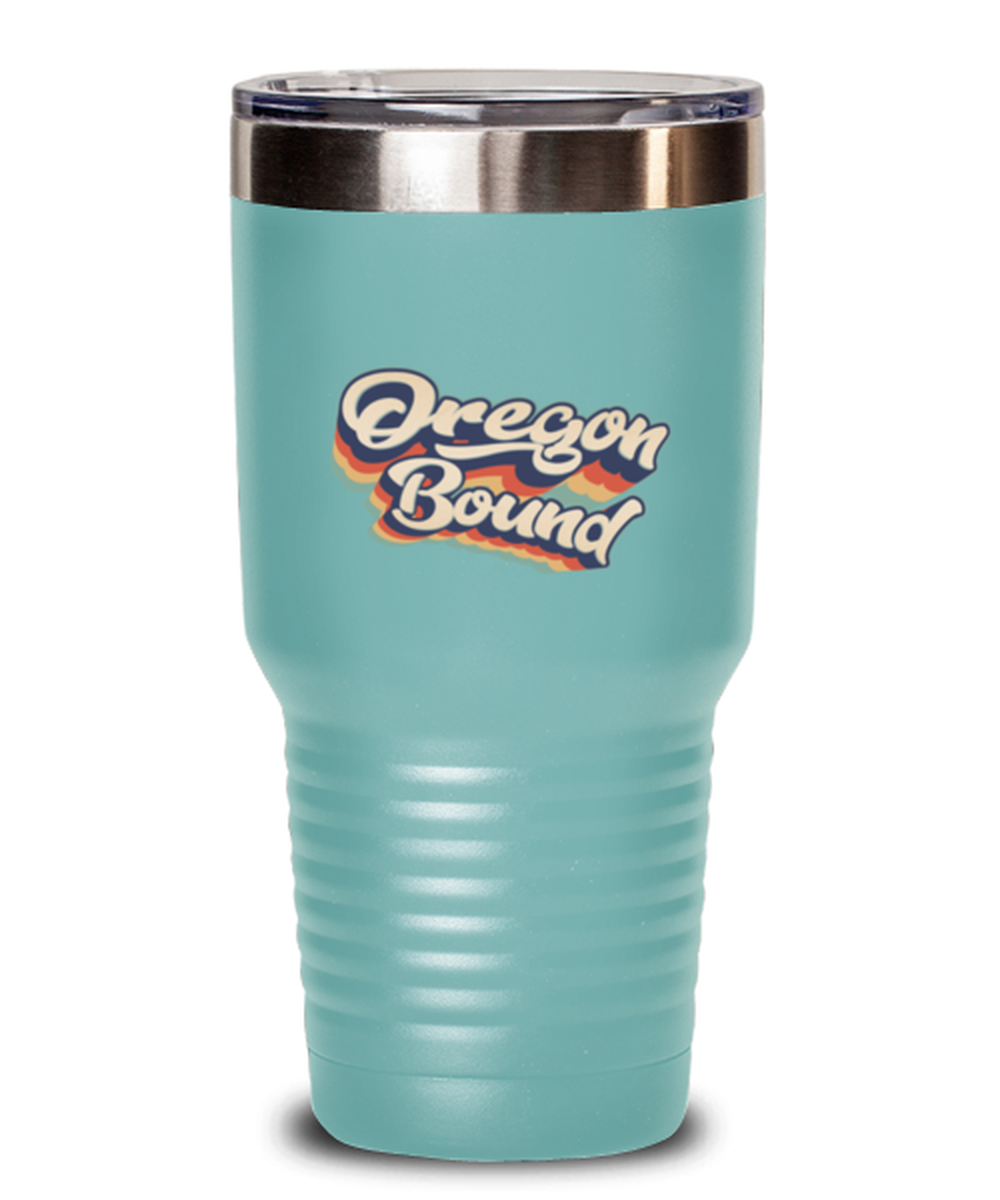 Moving to Oregon Retro 70s Travel Coffee Mug Unique Reusable Tumbler Cup Men Women